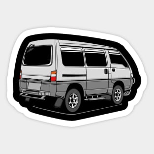 Jdm white delica rear classic Sticker